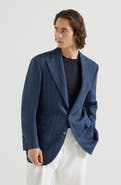 Brunello Cucinelli Chalk stripe chevron blazer