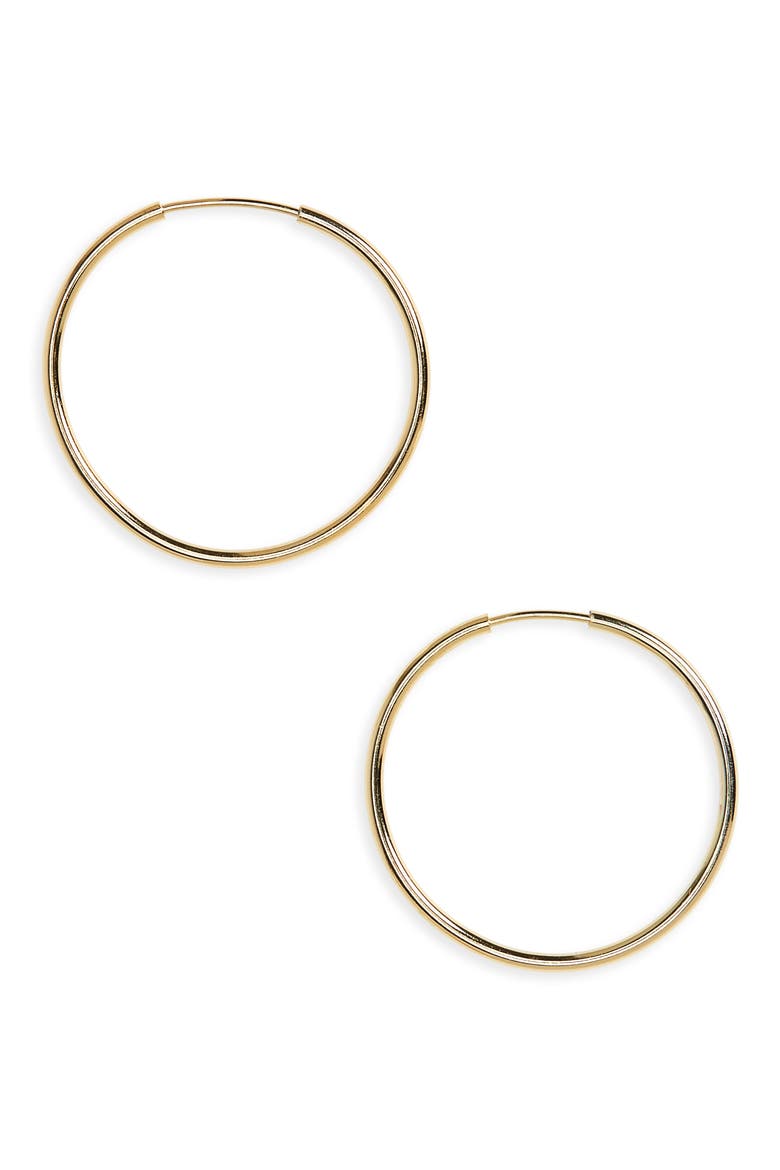 Argento Vivo Endless Hoop Earrings, Main, color, GOLD