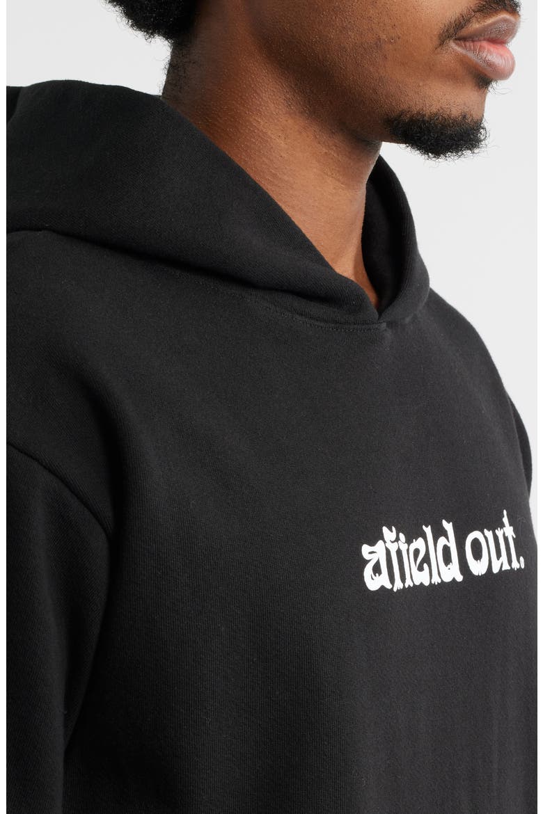 Abyss Logo Cotton Fleece Graphic Hoodie, Alternate, color, BLACK