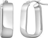 Bony Levy 14K Gold Wide Rectangle Hoop Earrings