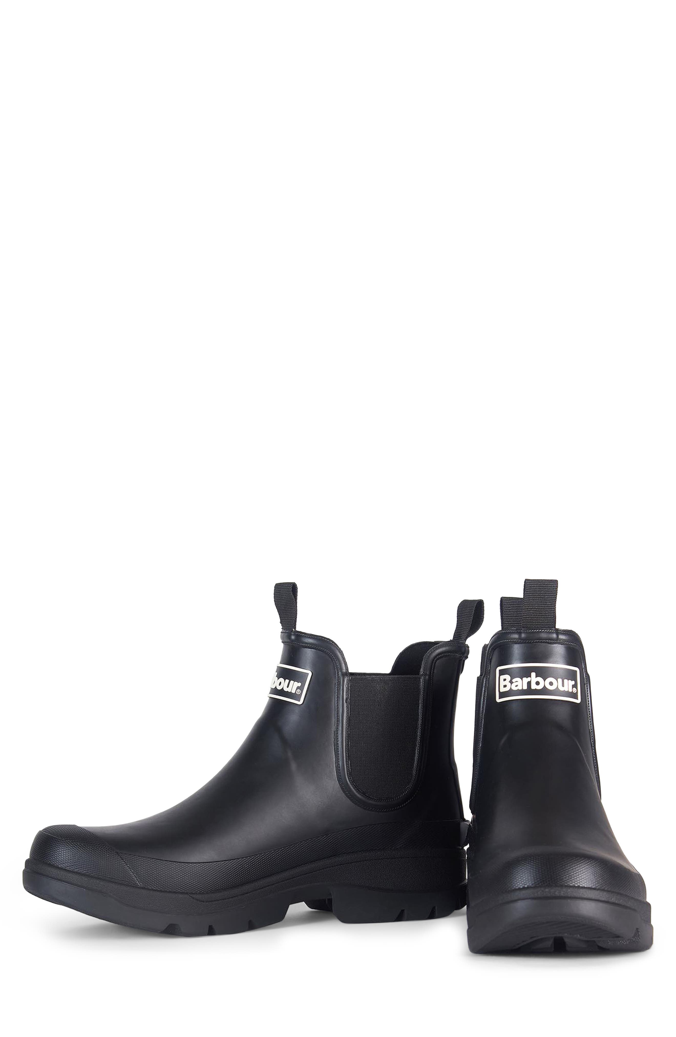 Barbour Nimbus Chelsea Rain Boot, Alternate, color, Black