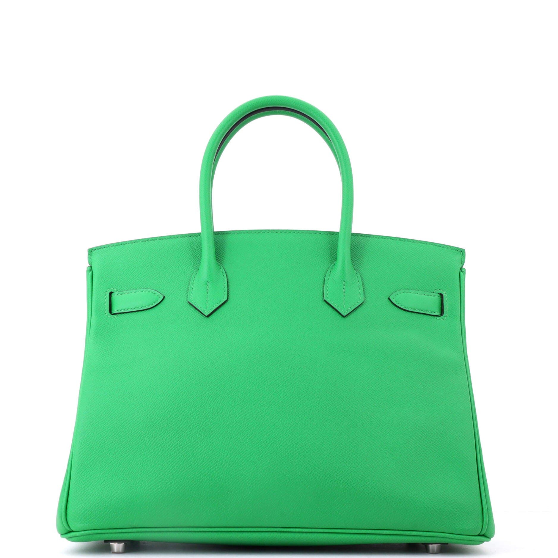 Birkin Handbag Green Epsom with Palladium Hardware 30, Alternate, color, Green