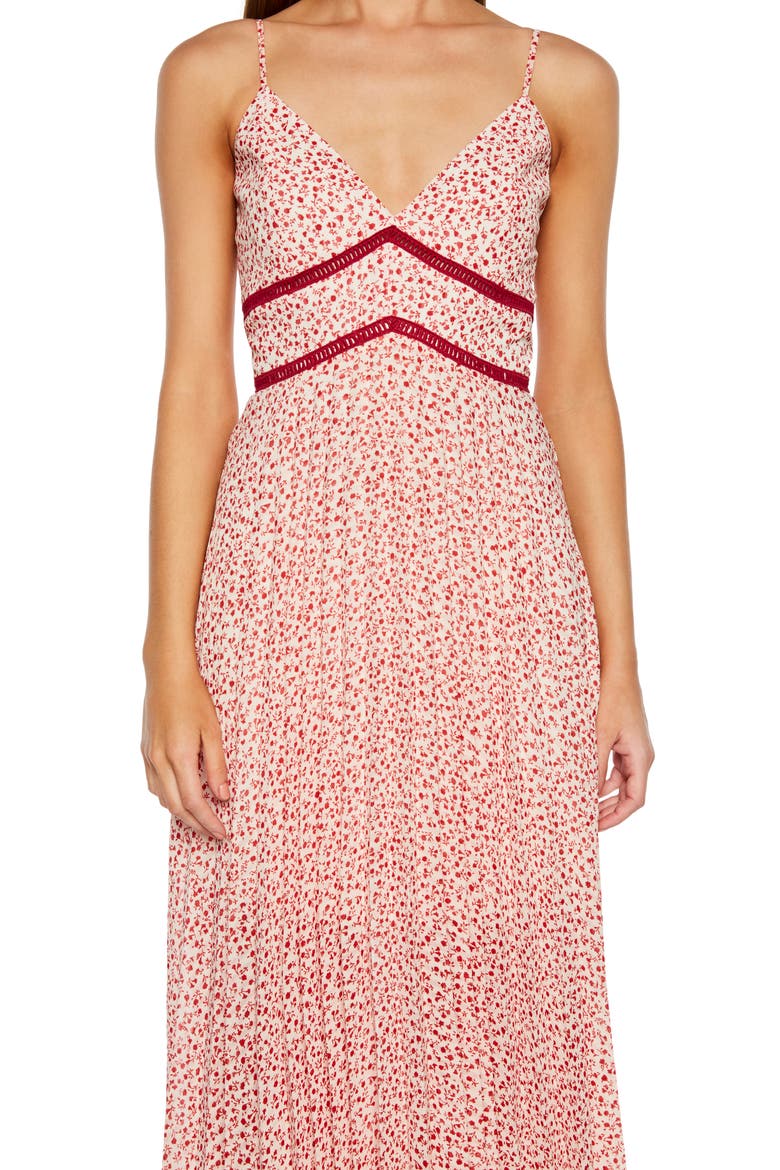Brooke Floral Maxi Dress, Alternate, color, RED/ WHITE DAISY