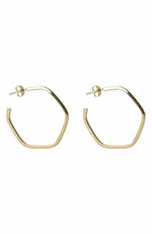ARGENTO VIVO Hexagon Hoop Earrings