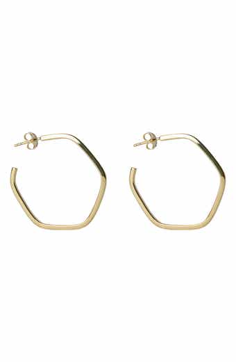 ARGENTO VIVO Hexagon Hoop Earrings