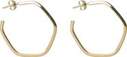 ARGENTO VIVO Hexagon Hoop Earrings