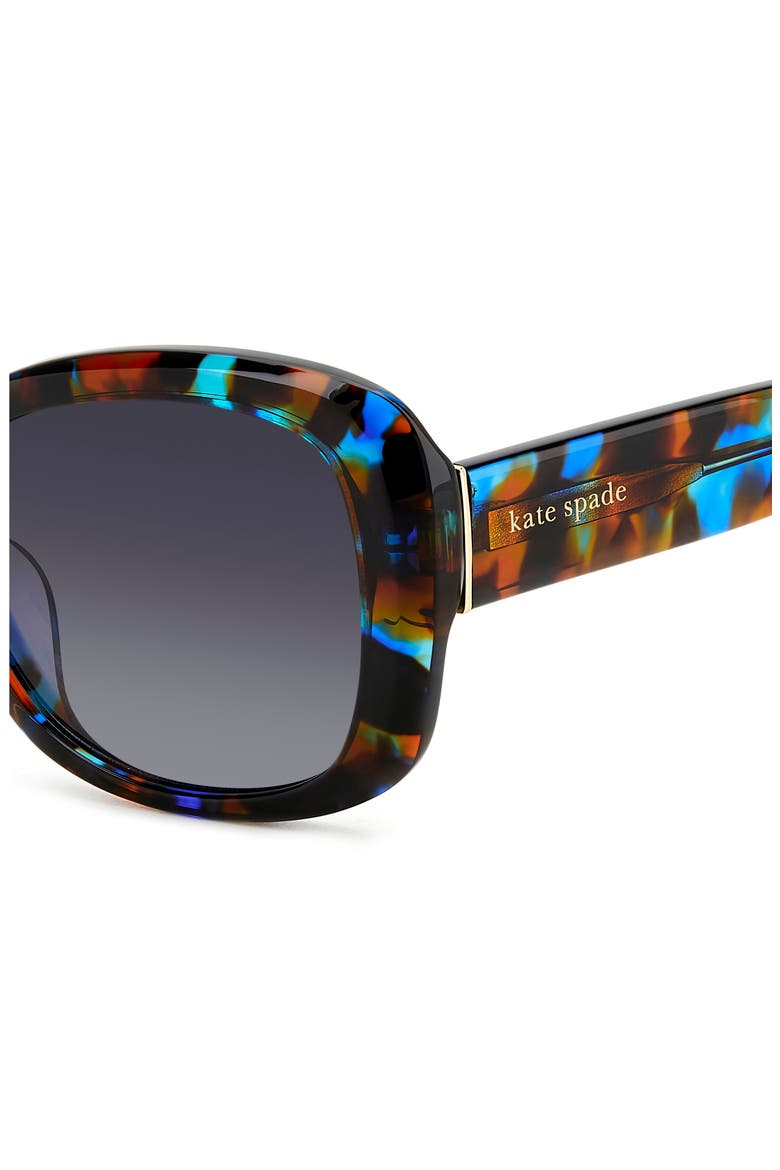 elowen 55mm gradient round sunglasses, Alternate, color, BLACK BLUE HAVANA/ GREY