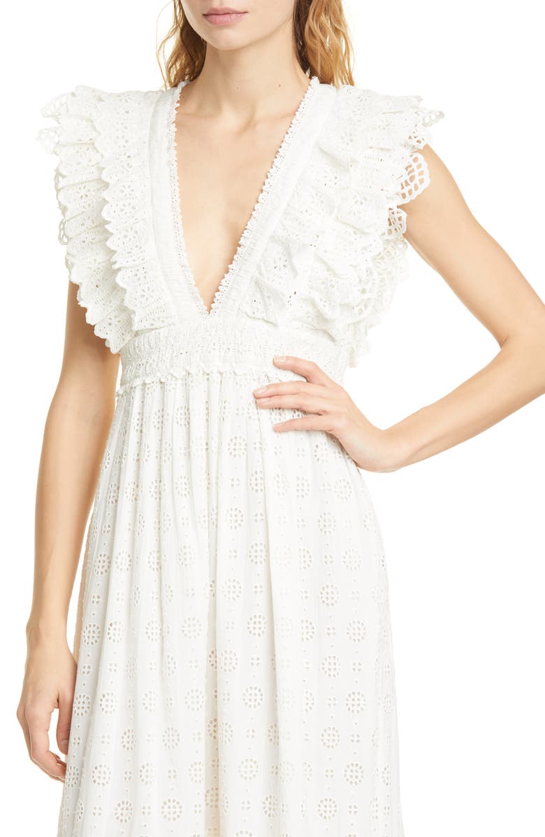 Ulla Johnson Demna Broderie Anglaise Maxi Dress, Alternate, color,