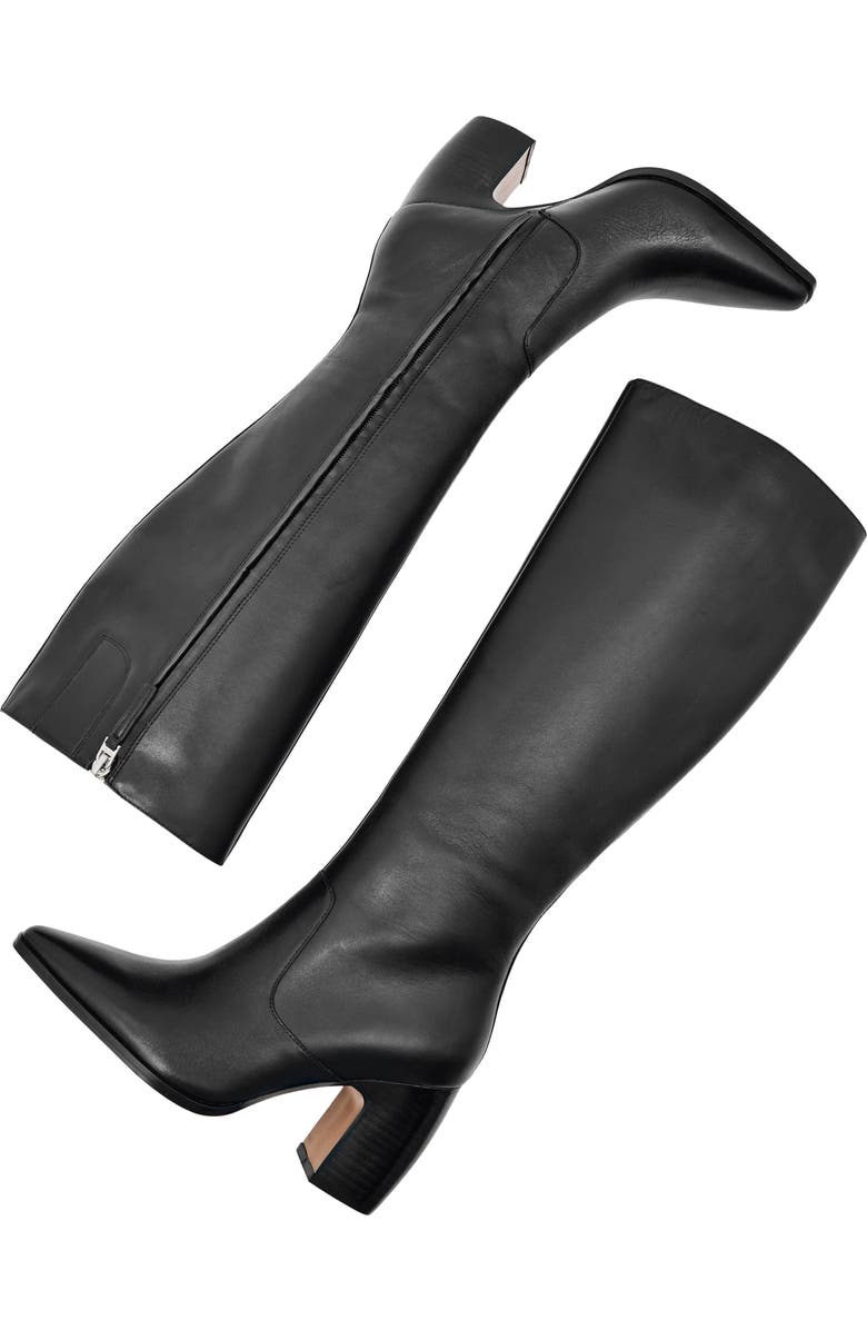 Reiss Gabrielle Knee High Boot, Alternate, color, Black