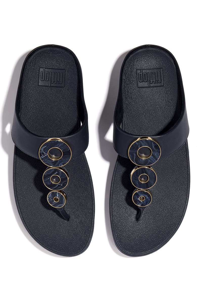 FitFlop Fino Platform Wedge Flip Flop, Alternate, color, Midnight Navy