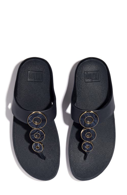 Fitflop Fino Platform Wedge Flip Flop In Midnight Navy