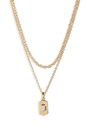NADRI NADRI GOLDEN HOUR DOUBLE CHAIN LAYERED NECKLACE