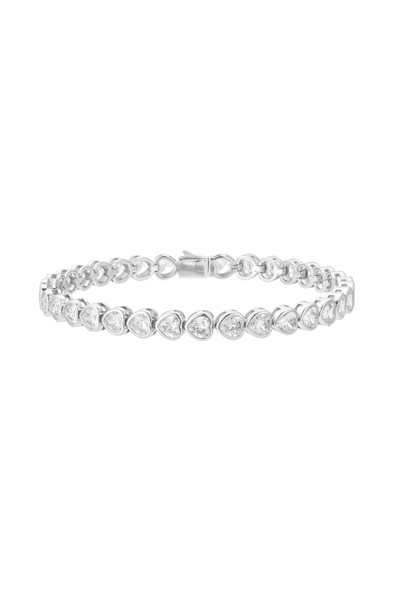 Romy Crystal Bracelet, Main, color, Metallic Silver