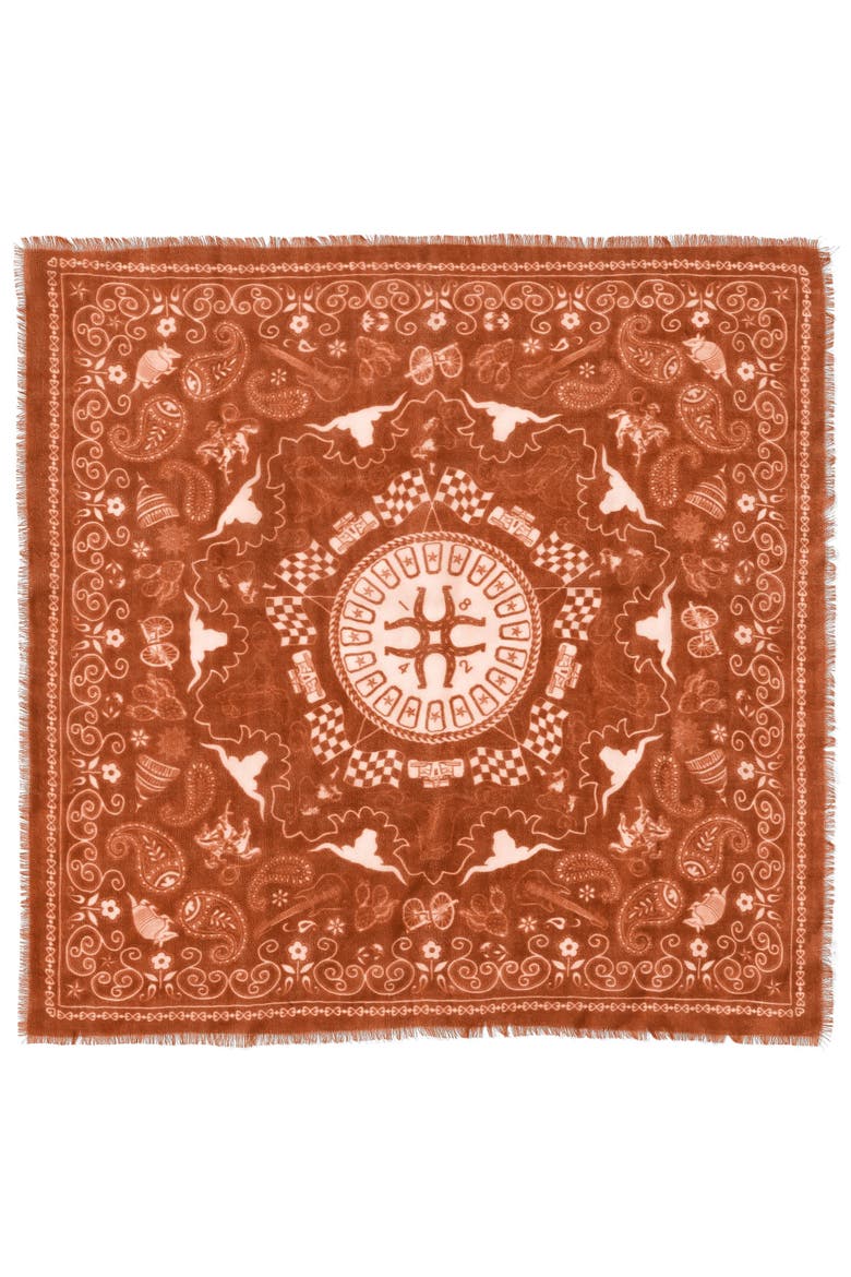 Austin Cashmere Bandana, Alternate, color, Burnt Orange