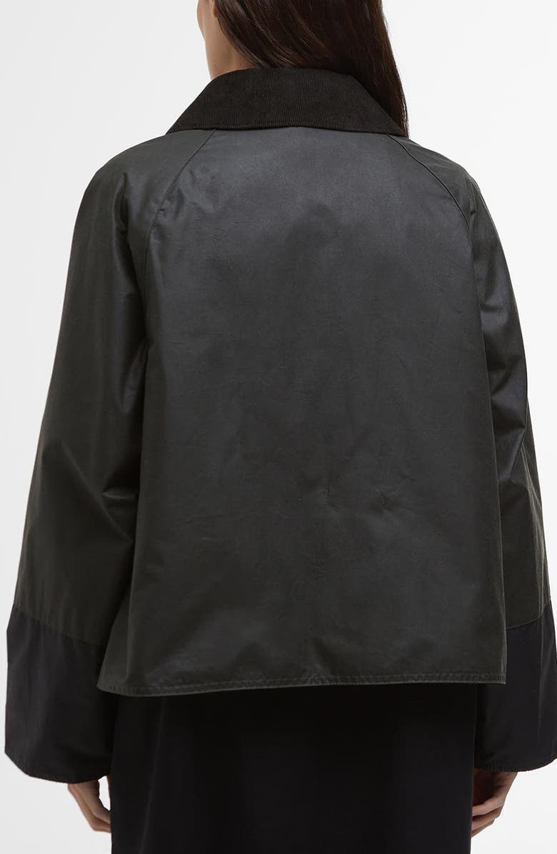 Barbour Alma Colorblock Waxed Cotton Jacket, Alternate, color, 