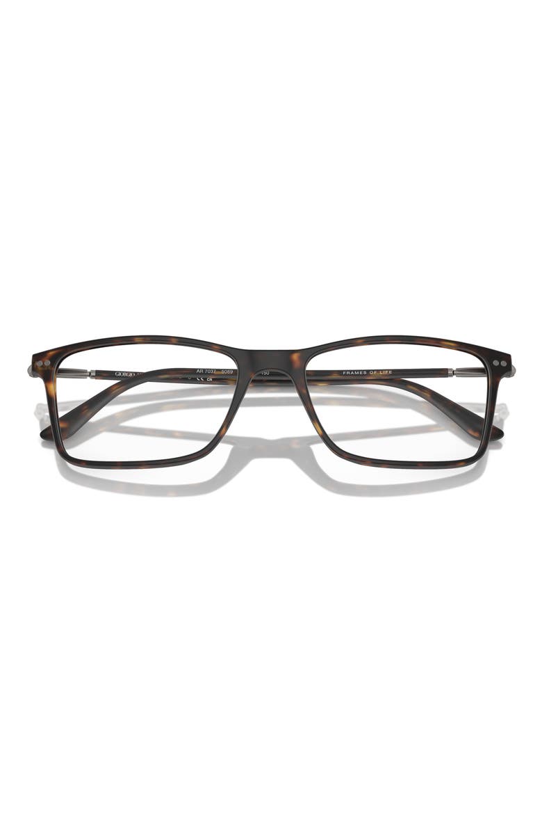 53MM RECTANGLE, Alternate, color, MATTE DARK HAVANA / DEMO LENS