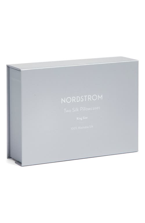 Nordstrom Set Of 2 Silk Pillowcases In Blue