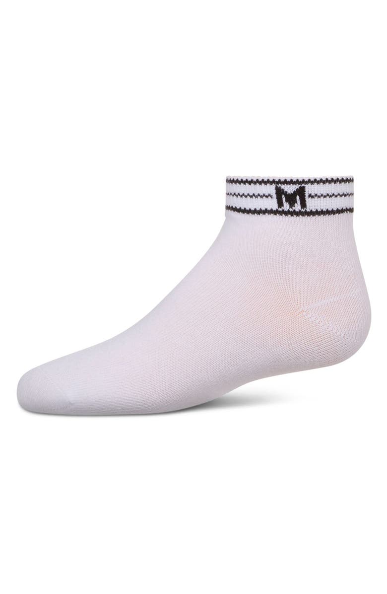 MeMoi Kid's M Multi Line Anklet Socks, Main, color, White