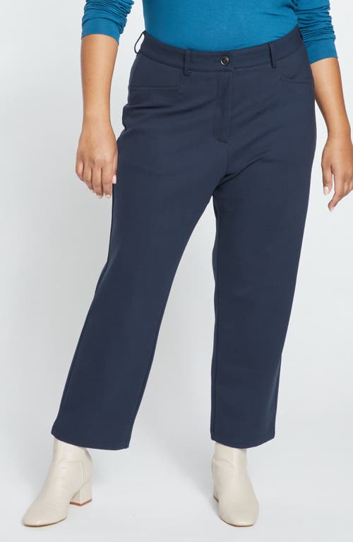 Universal Standard High Waist Stretch Ponte Cigarette Pants In Blue