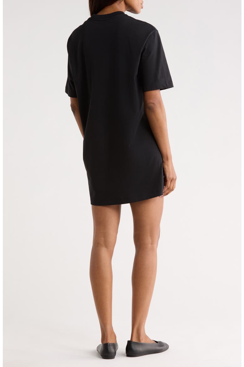 Scattered Logo T-Shirt Dress, Alternate, color, WASHED BLACK
