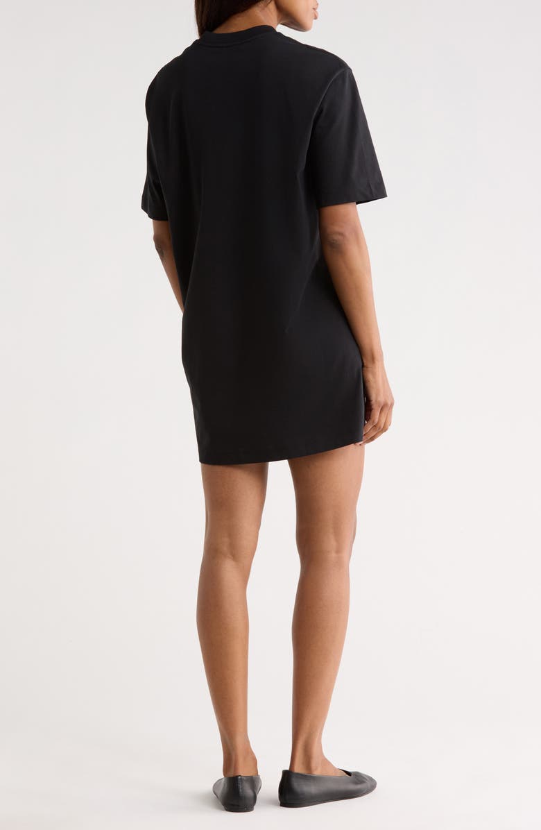 AllSaints Scattered Logo T-Shirt Dress, Alternate, color, Washed Black