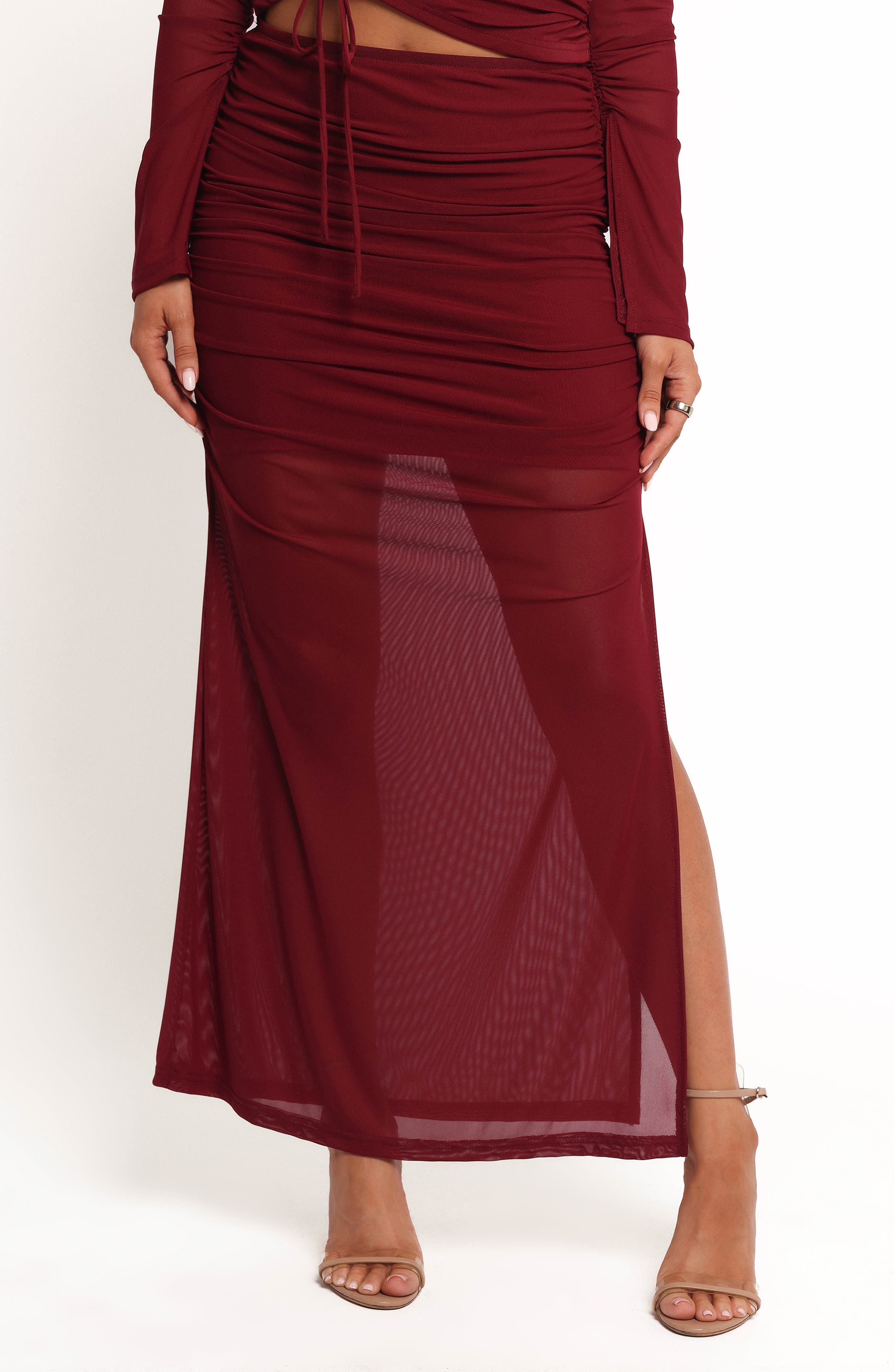 Petal & Pup Solai Ruched Maxi Skirt