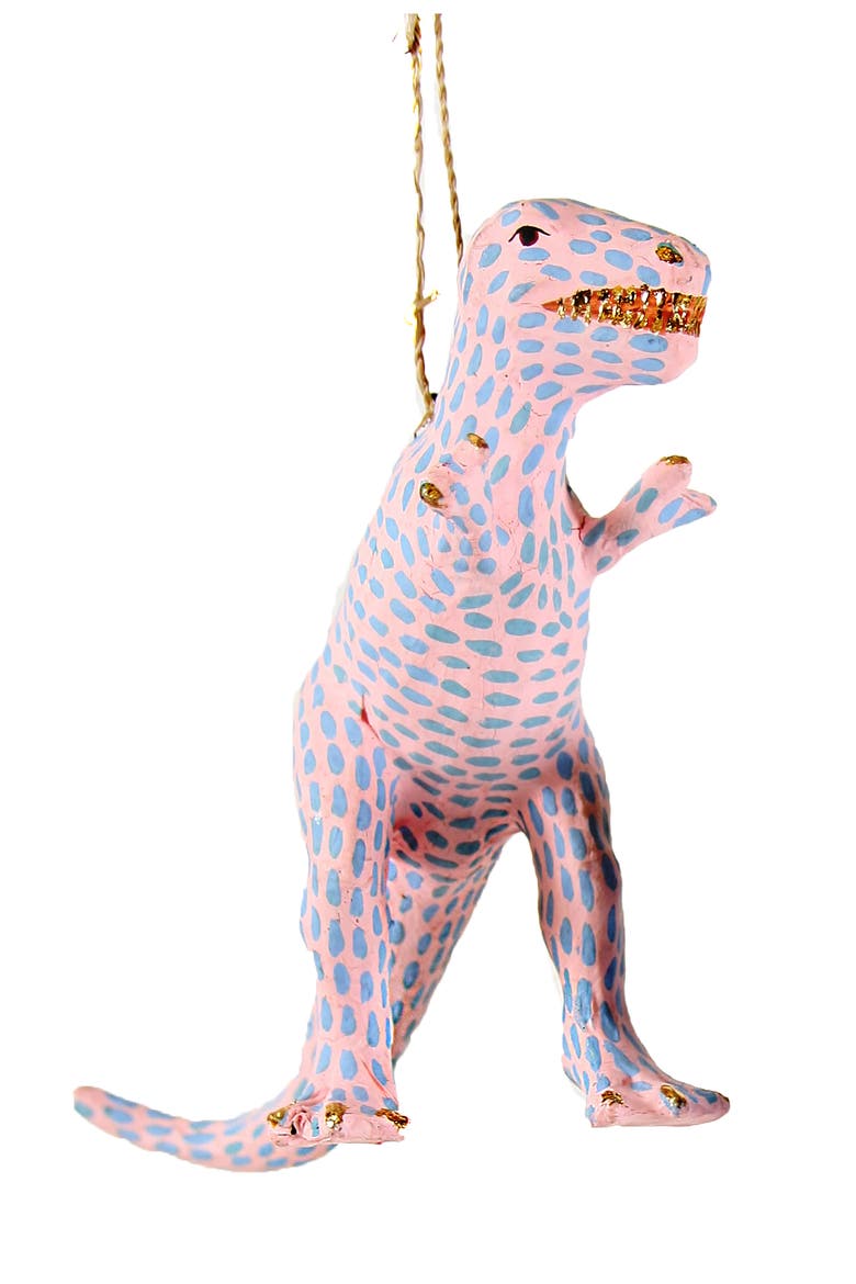 T-Rex Ornament, Main, color, CORAL MULTI