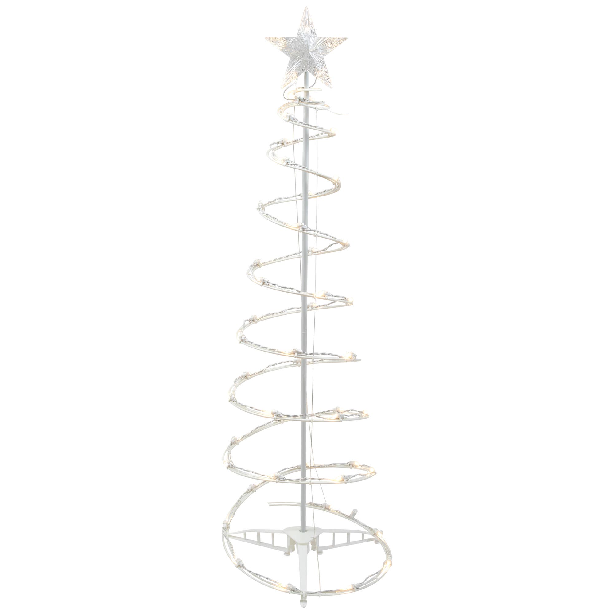 Northlight LED Lighted Spiral Outdoor Christmas Tree - 4' - Warm White Lights 