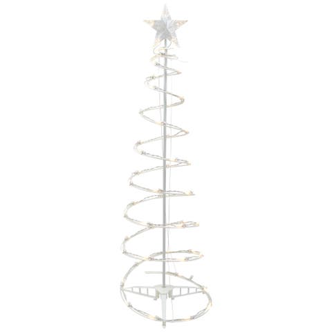 LED Lighted Spiral Outdoor Christmas Tree - 4' - Warm White Lights