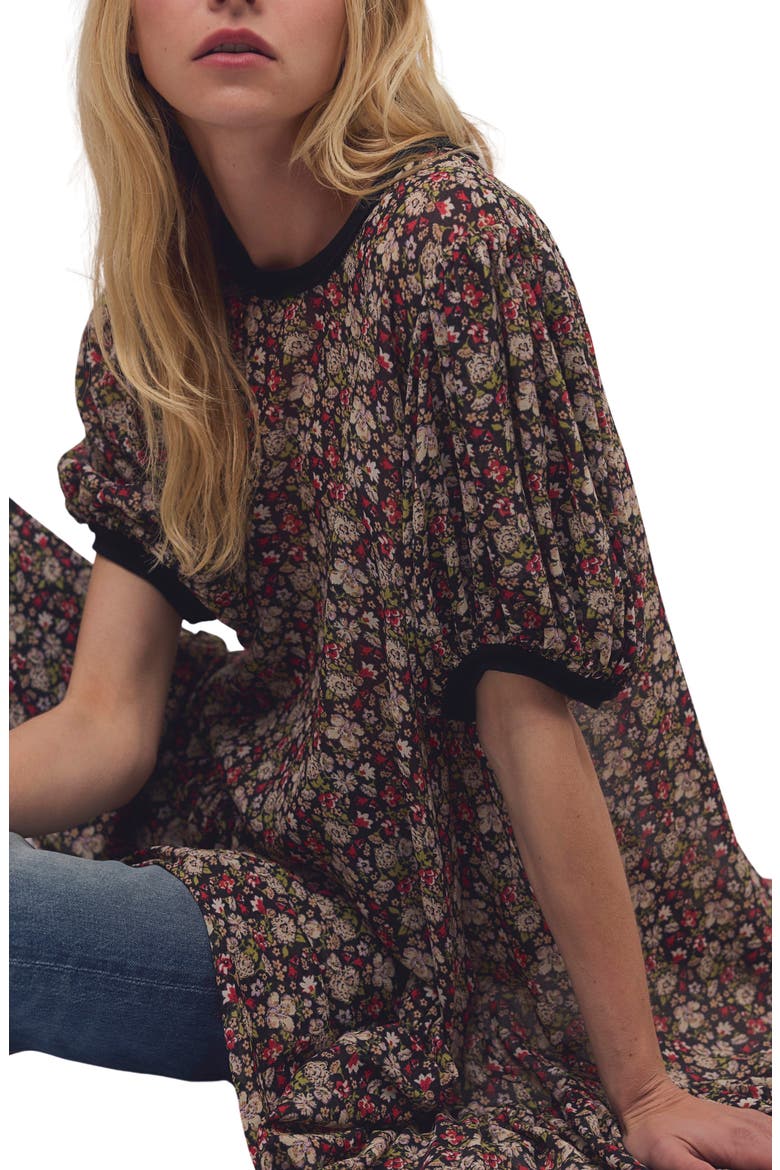 Courtside Crush Floral Maxi Dress, Alternate, color, BLACK COMBO