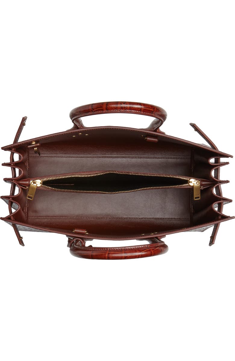 Saint Laurent Small Sac de Jour Croc Embossed Leather Tote, Alternate, color,