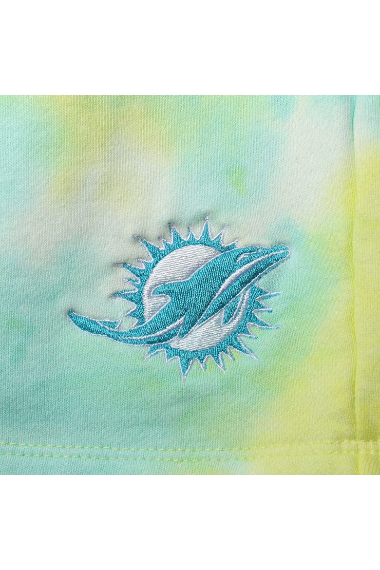 Men's New Era White Miami Dolphins Tie-Dye Shorts, Alternate, color, White