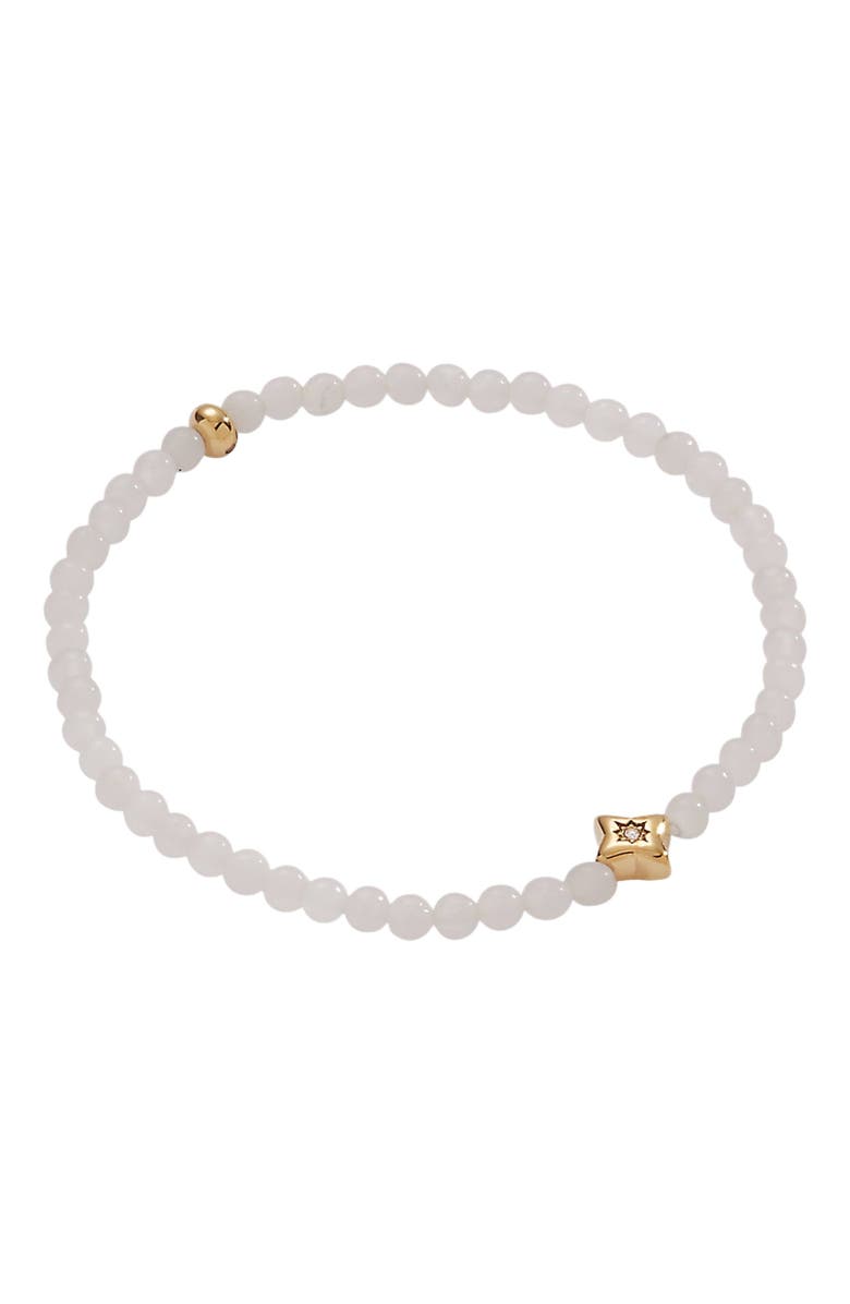 Alex and Ani Star White Jade Mini Stretch Bracelet, Main, color, 