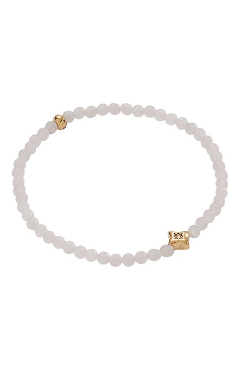 Star White Jade Mini Stretch Bracelet
