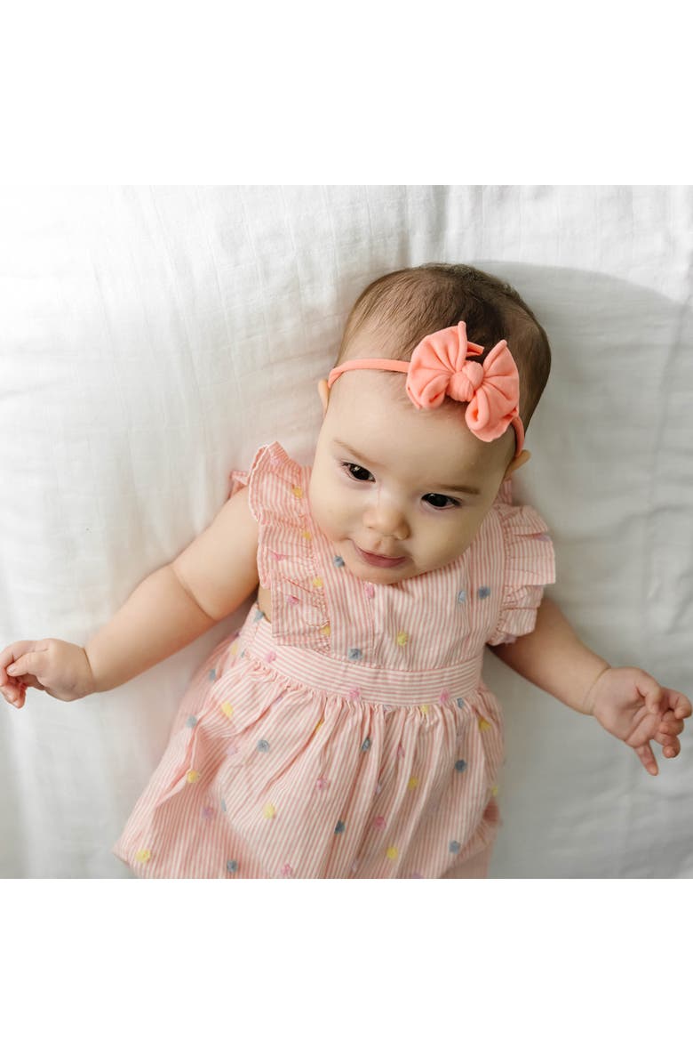 Baby Bling 3-Pack Baby Fab Skinny Bow Headbands, Alternate, color, Coral Gumball Orchid