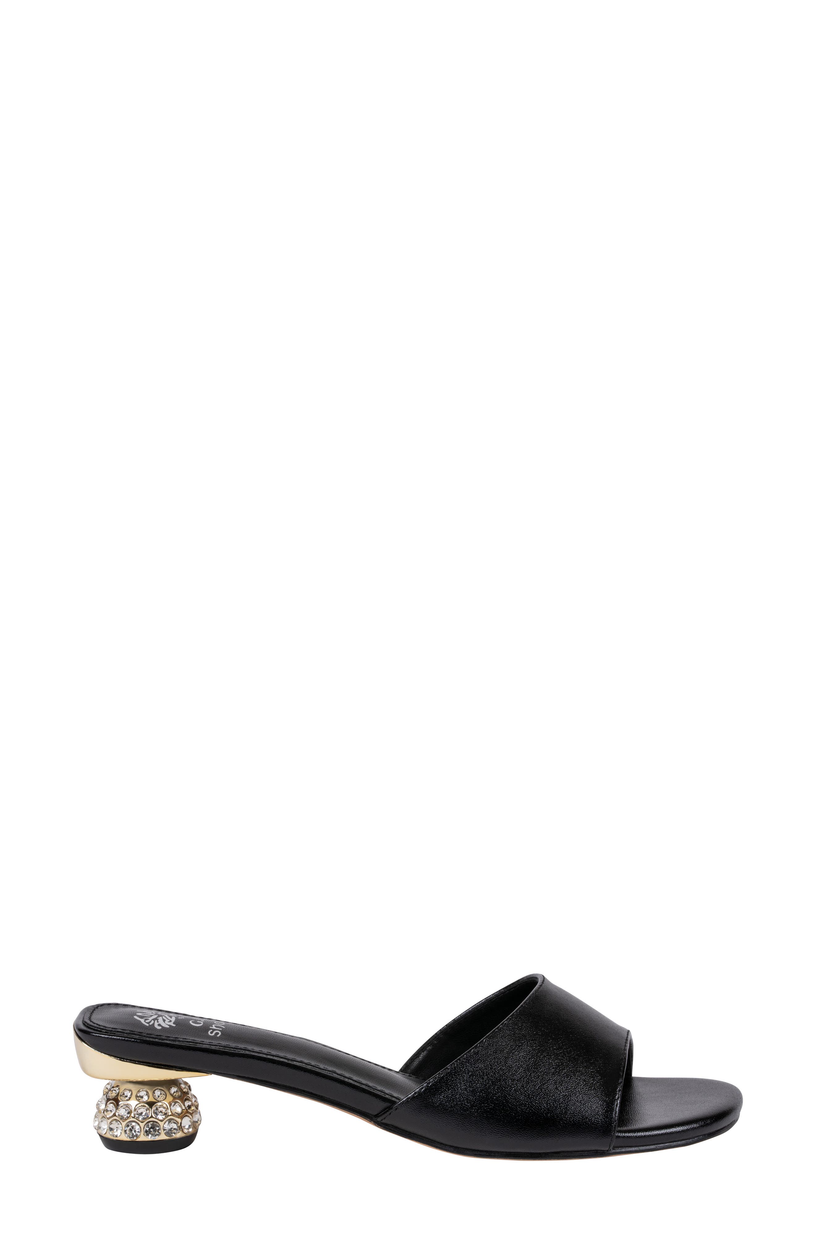 Noho Crystal Embellished Heel Slide Sandal, Alternate, color, BLACK
