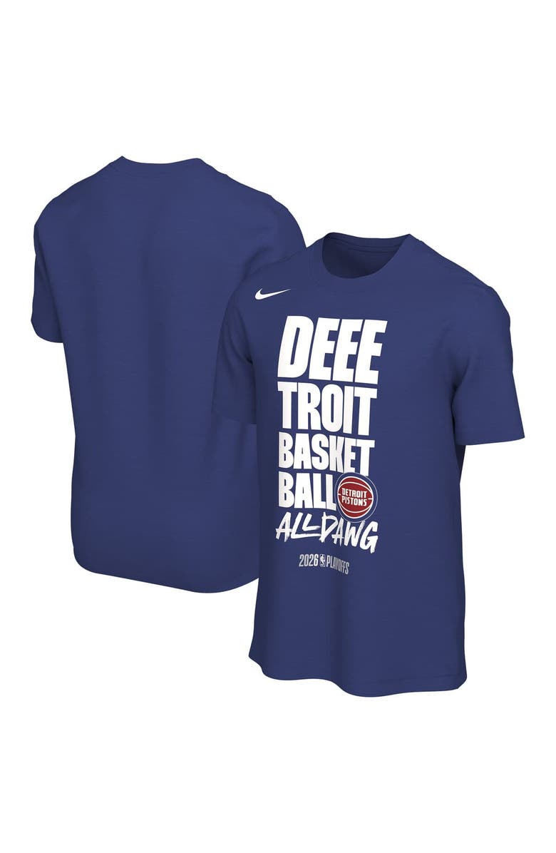 Nike Unisex Nike Blue Detroit Pistons 2026 NBA Playoffs Mantra T-Shirt, Main, color, Blue