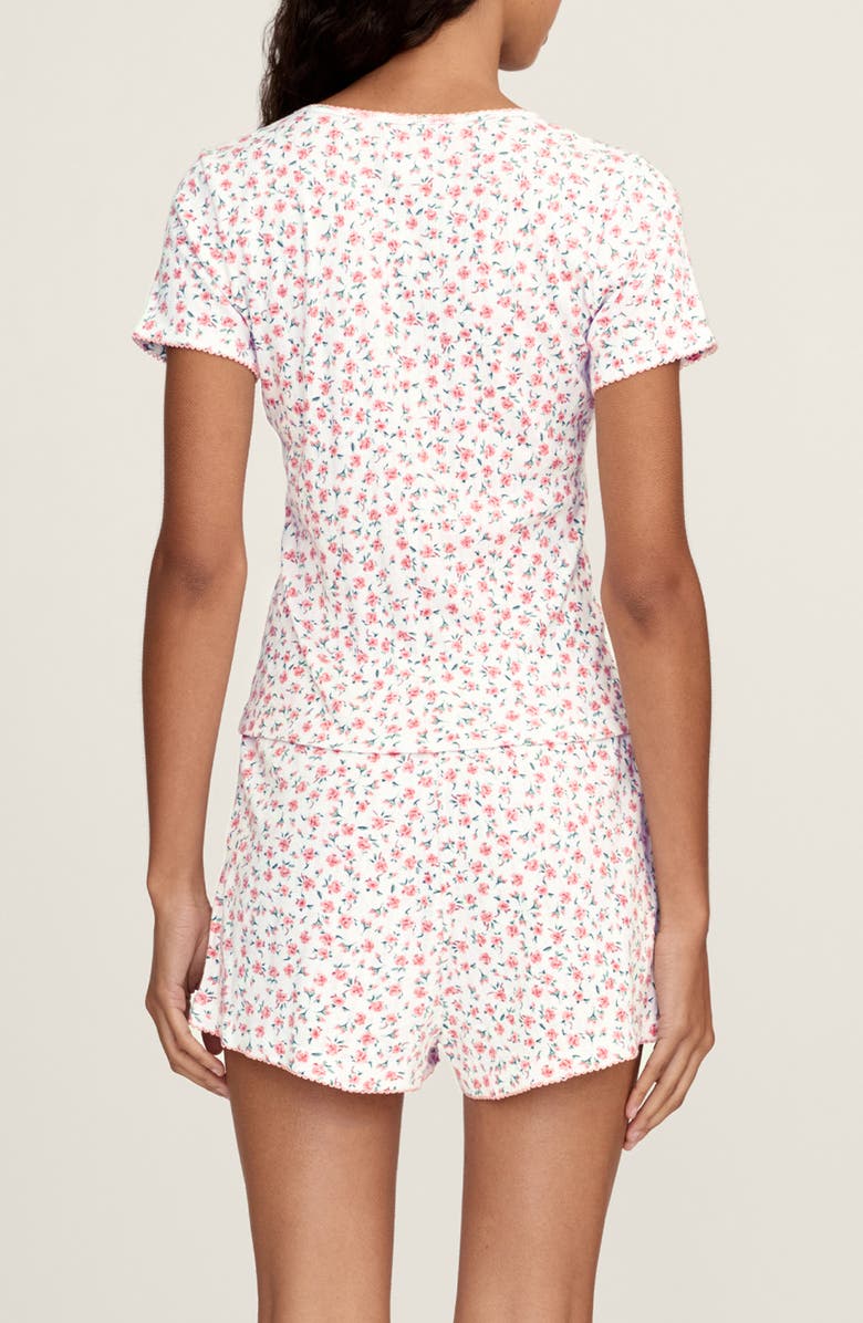 Petite Plume Pima Cotton Pointelle T-Shirt, Alternate, color, Pink