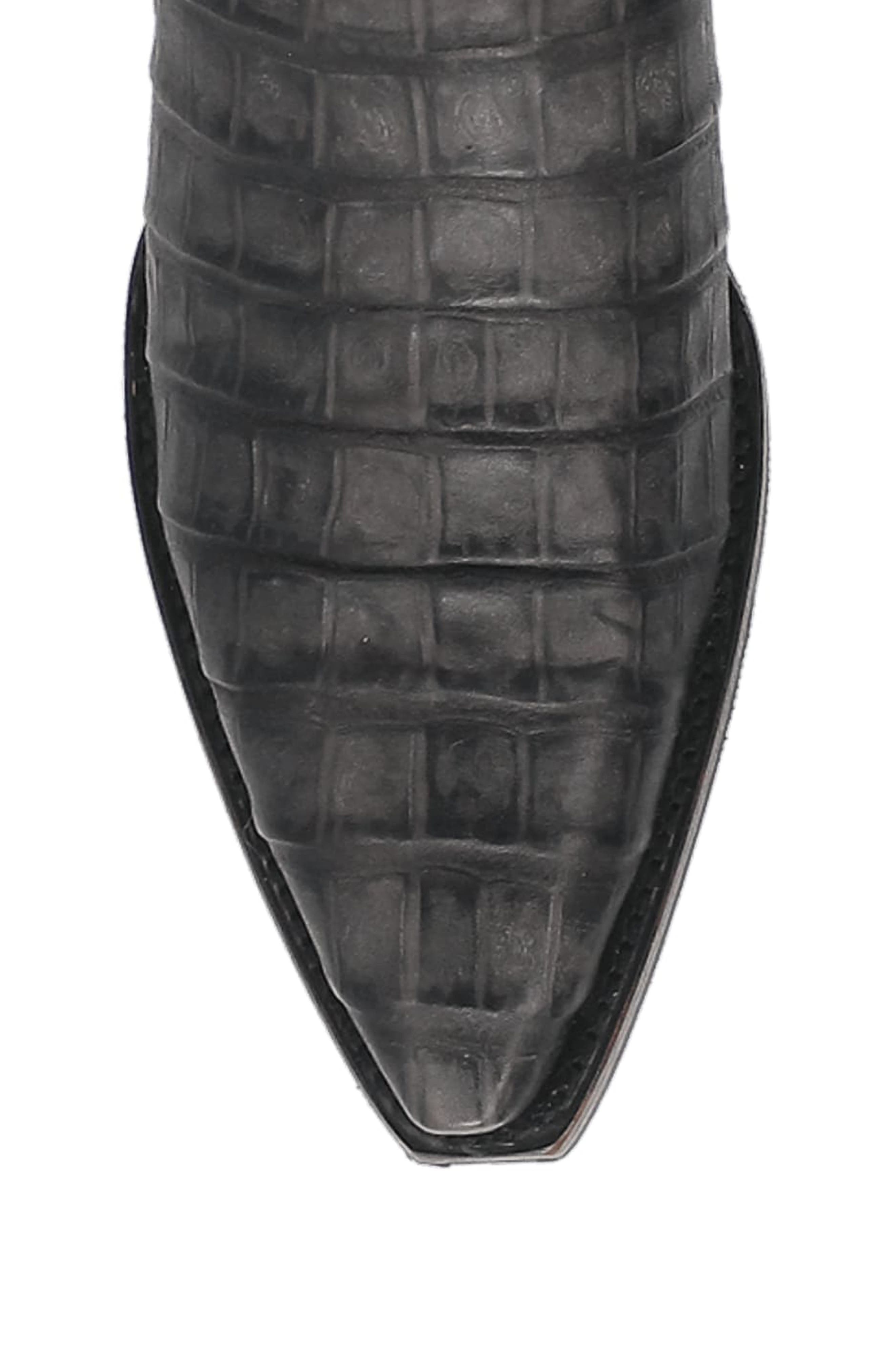 Dingo Gator Embossed Cowboy Boot, Alternate, color, Black