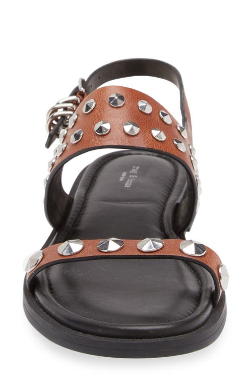 Rag & Bone Geo Stud Leather Slingback Sandals In Saddle Leather
