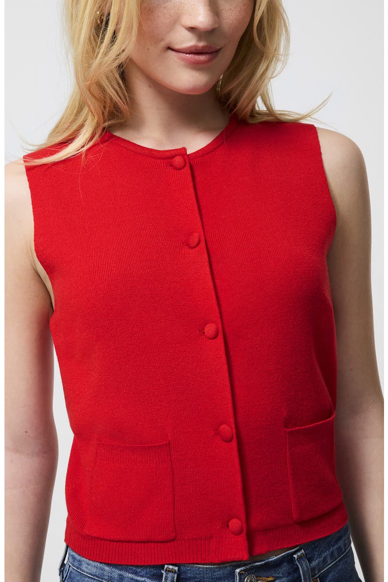 Cosysoft Knit Vest, Alternate, color, 60-MARS RED