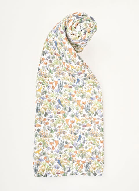 Foxy Forest Shawl Blanket