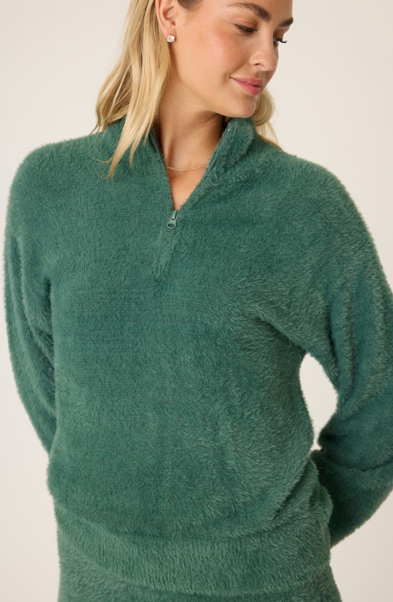 PJ Salvage Campfire Cozy Half Zip Lounge Sweatshirt, Alternate, color, 