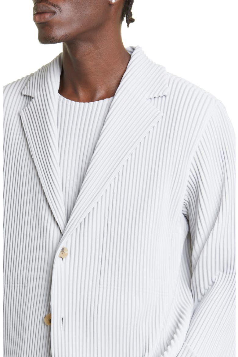 Men's Basics Pleated Blazer, Alternate, color, LIGHT GRAY