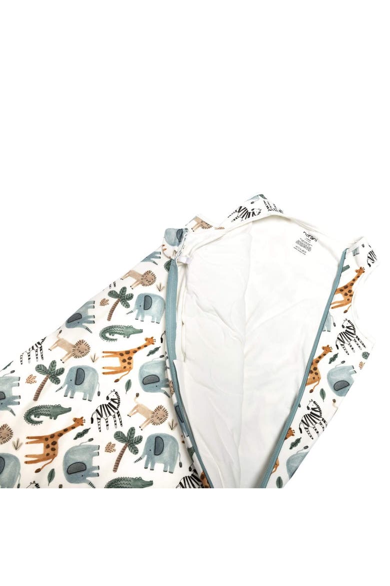 Organic Sleep Sack with Added Insert for All Seasons, Alternate, color, Safari Animals