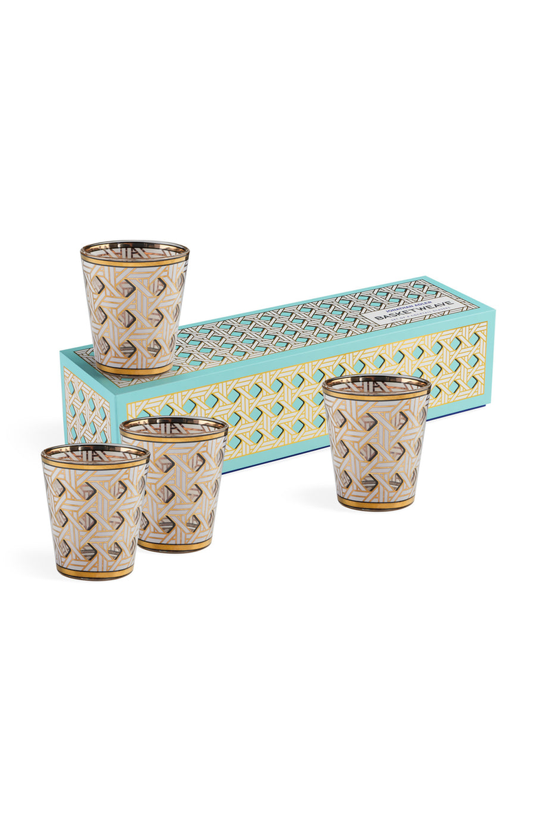 Jonathan Adler Basketweave Glassware Set, Alternate, color, 