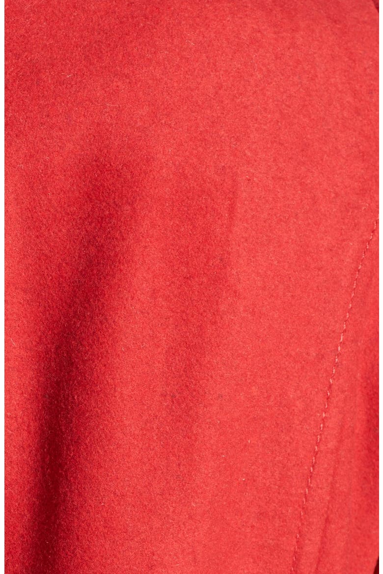 Double Breasted Peacoat, Alternate, color, RED