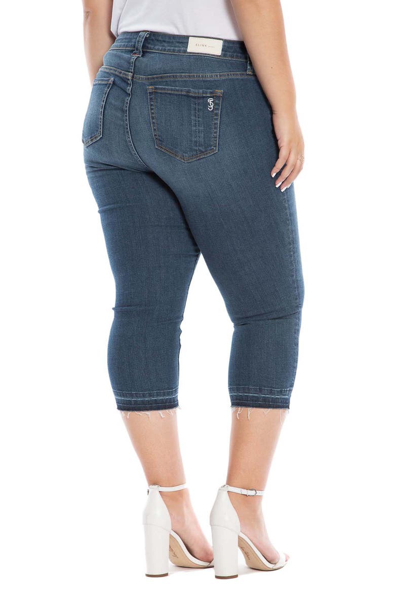 SLINK Jeans Frayed Crop Capri Jeans, Alternate, color, Jessie