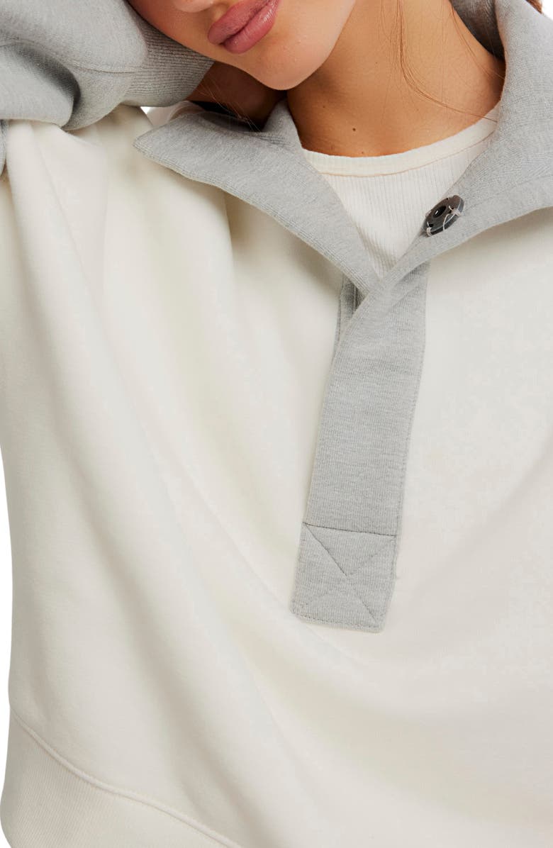 Free People Timeless Colorblock Pullover, Alternate, color, Heathery Grey Combo