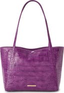 Brahmin Mona Croc Embossed Leather Tote